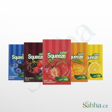 Instantní nápoj v prášku Squeeze (Katakit), různé ovocné příchutě v barevných sáčcích.
