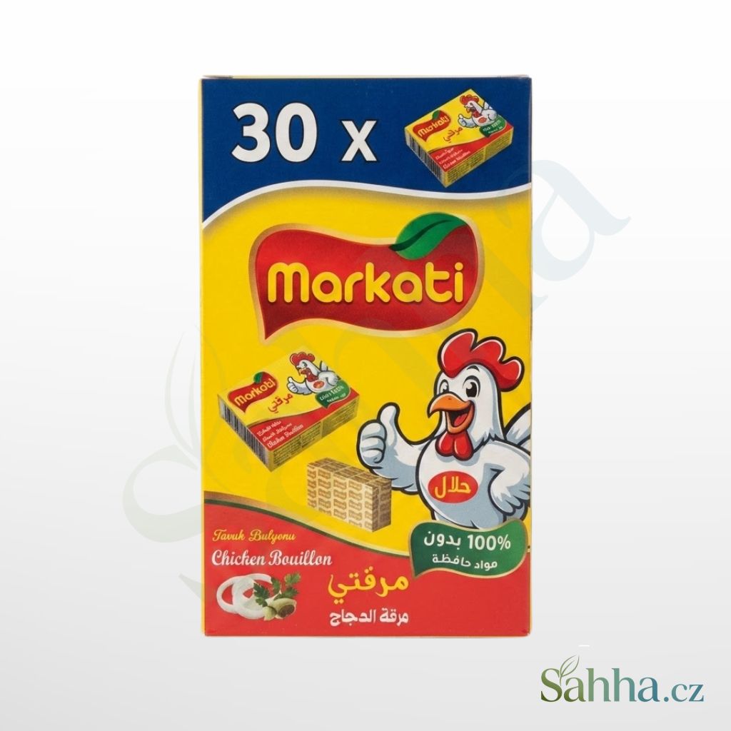Markati kuřecí bujón 30 kostek – kuřecí vývar kostky na polévky, omáčky a orientální recepty | ماركاتي مرق دجاج 30 حبة – لتحضير الشوربات والصلصات والأطباق الشرقية
