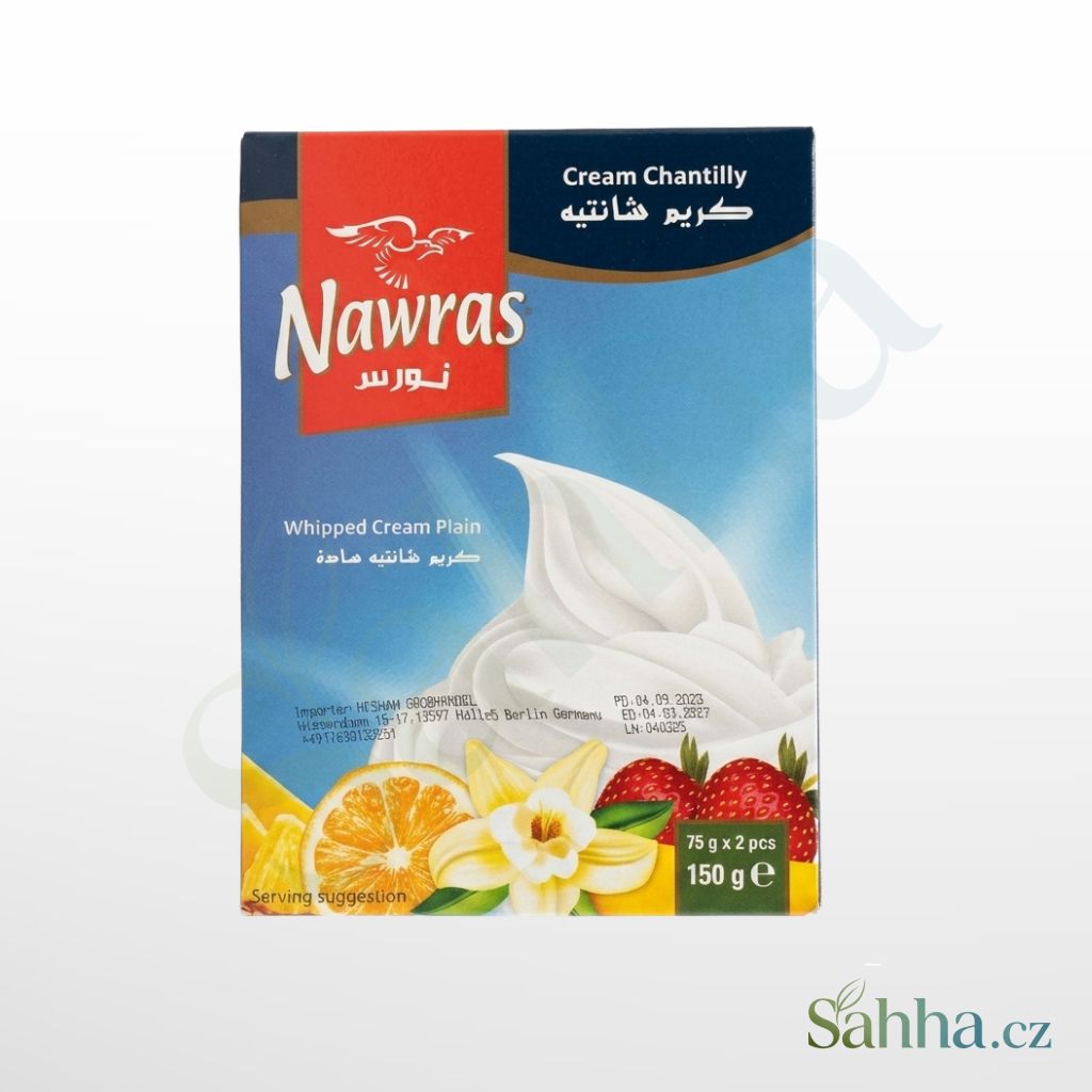 Nawras instantní šlehačka 150 g – rychlá šlehačka na dezerty a dorty | نوراس كريمة خفق فورية 150غ – للحلويات والكيك