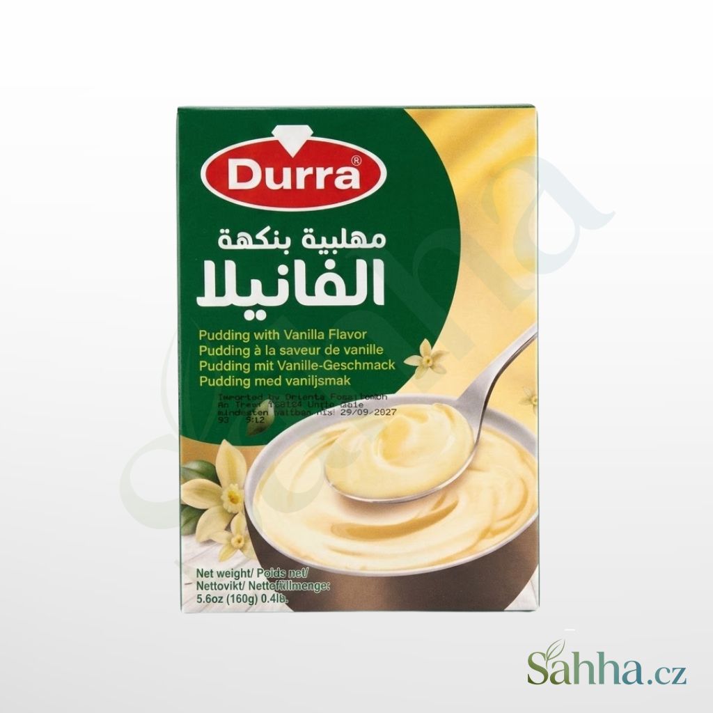 Durra mohalabia vanilková 160 g – arabský vanilkový pudink na rychlé domácí dezerty | درة مهلبية بنكهة الفانيليا 160غ – بودينغ عربي سريع التحضير للحلويات المنزلية
