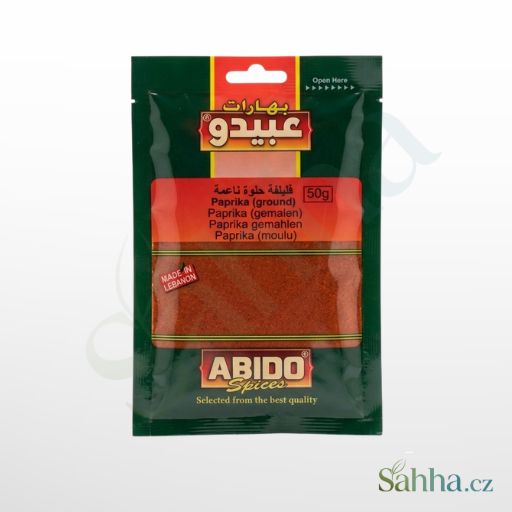 Mletá sladká paprika ABIDO, balení 50 g