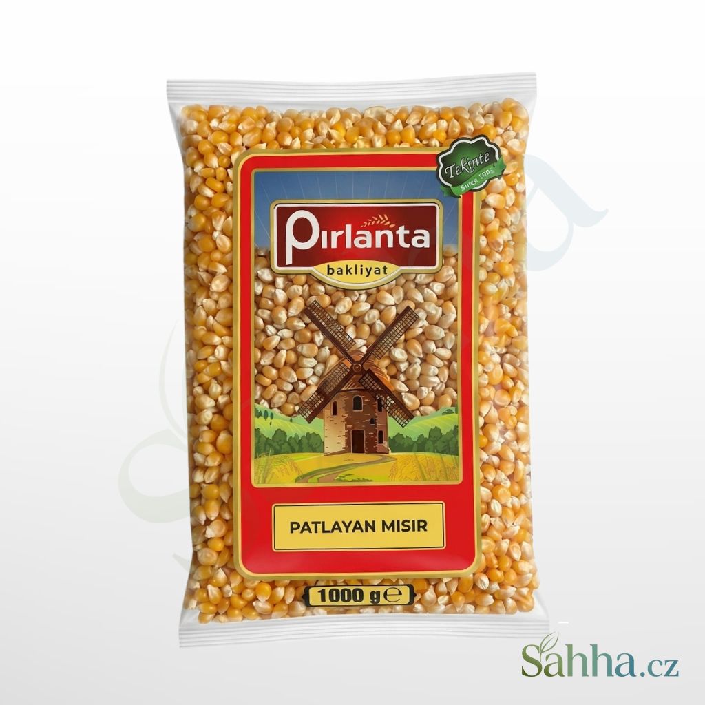 Pırlanta kukuřice na popcorn 1000 g – popcornová kukuřice velké balení na domácí popcorn a oslavy | بيرلانتا ذرة فشار 1كغ – عبوة كبيرة لتحضير الفشار المنزلي والسهرات
