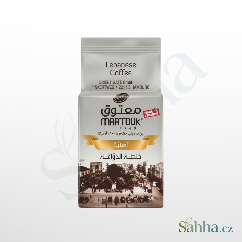 Maatouk mletá káva 100% Arabica 200 g – prémiová arabská mletá káva 100% Arabica na tradiční kávu | معتوق قهوة مطحونة 100% عربيكا 200غ – قهوة عربية فاخرة للضيافة والمناسبات
