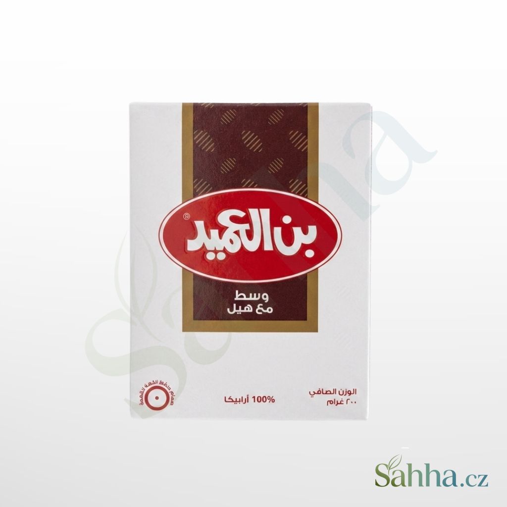 Al Ameed mletá káva s kardamomem 200 g – iráckáarabská mletá káva s kardamomem na tradiční arabskou kávu | العميد قهوة مطحونة بالهيل 200غ – قهوة عراقية أصيلة للضيافة والمناسبات
