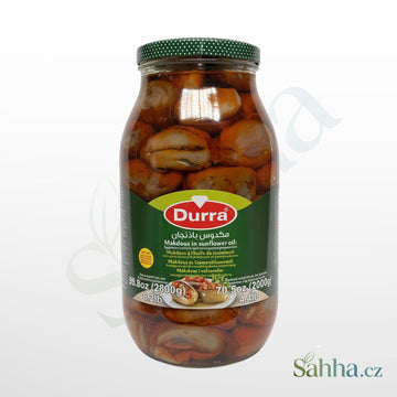 Tradiční Makdous Durra – plněné lilky v oleji s paprikou a vlašskými ořechy, velké 2800g balení.