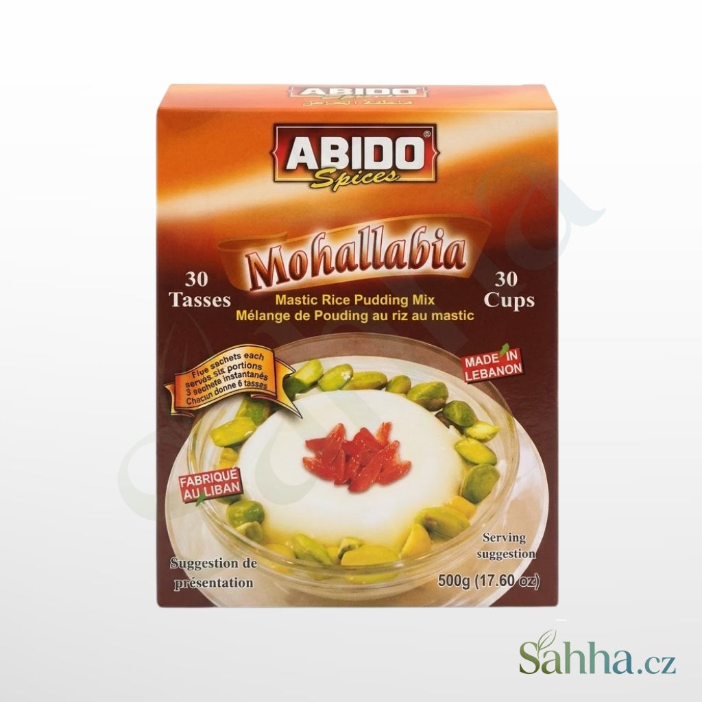 Abido směs na mohalabia s mastixem 500 g – arabský rýžový pudink s mastixem na domácí dezerty | عبيدو خليط مهلبية بالمستكة 500غ – بودينغ أرز عربي لتحضير الحلويات المنزلية