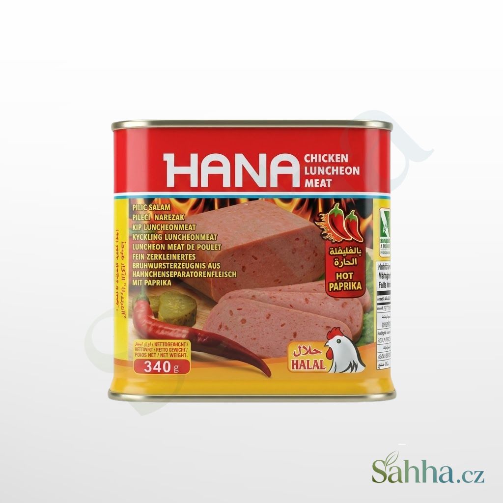 Hana kuřecí luncheon s paprikou 340 g – kuřecí luncheon maso s paprikou na sendviče a svačiny | هنا لانشون دجاج بالفلفل 340غ – لحم دجاج مطبوخ للسندويشات والوجبات الخفيفة
