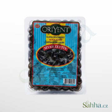 černé olivy ve slaném nálevu 500 g ORIYENT
