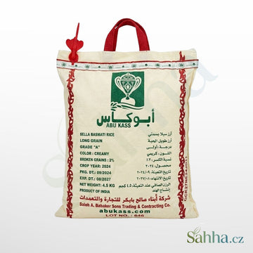 Abu Kass rýže basmati dlouhozrnná 4,5 kg – prémiová dlouhozrnná basmati rýže na biryani a orientální recepty | أبو كاس أرز بسمتي طويل الحبة 4.5كغ – للبرياني والأطباق الشرقية الأصيلة
