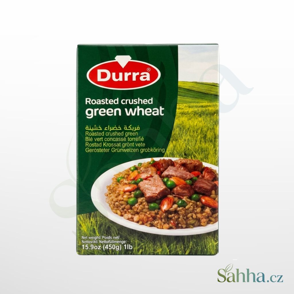 Durra freekeh hrubá 450 g – zlatohnědá pšenice freekeh zblízka | درة فريكة خشنة 450غ – حبوب القمح المحمص الأصيلة

