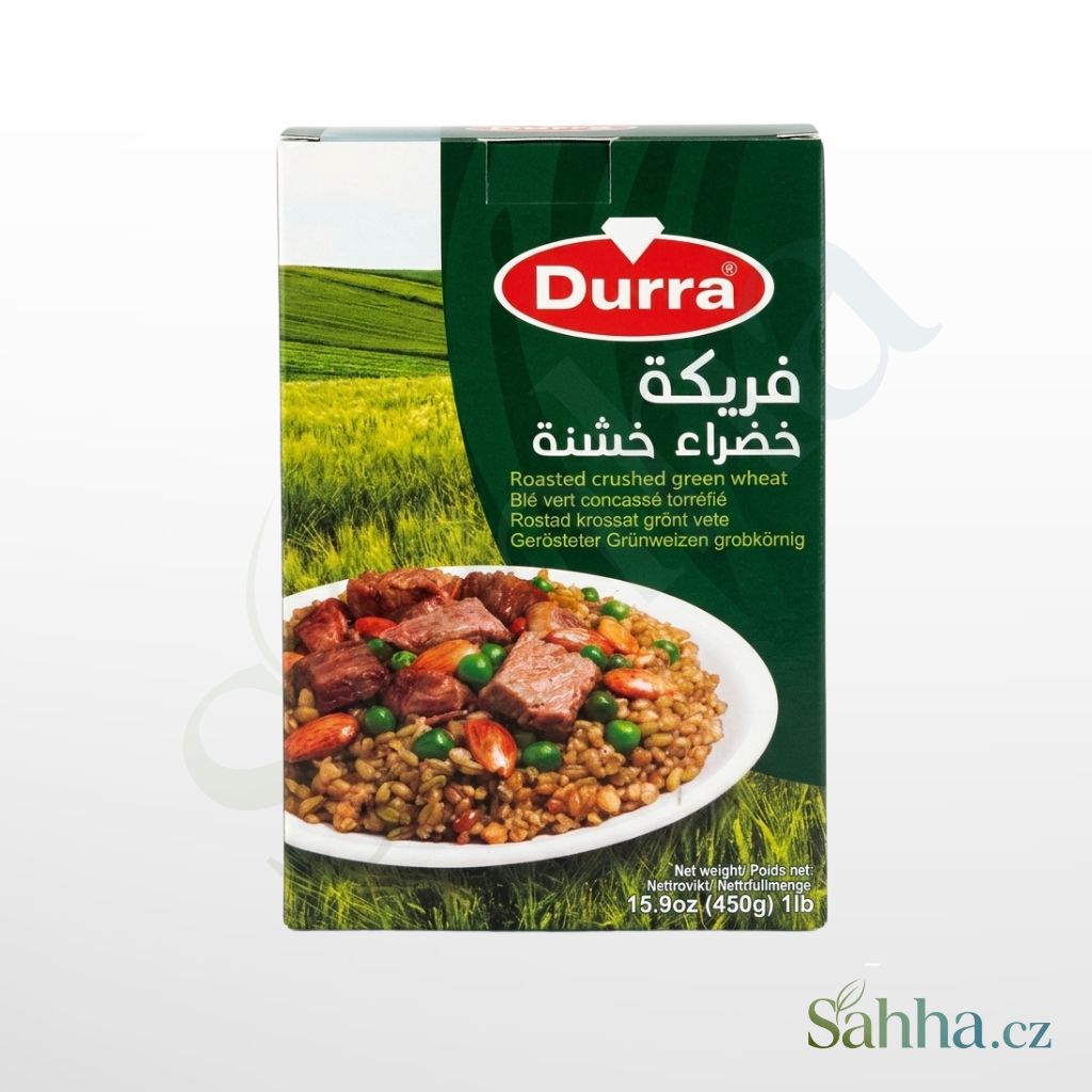 Durra freekeh hrubá 450 g – hrubá pšenice freekeh na polévky a arabské recepty | درة فريكة خشنة 450غ – للشوربات والأطباق الشرقية الأصيلة