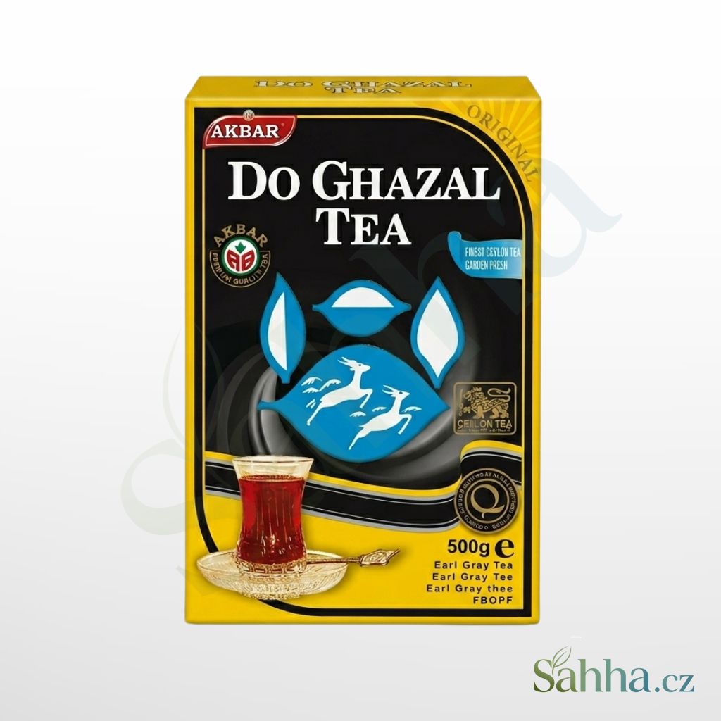 Do Ghazal černý čaj Earl Grey 500 g – prémiový černý čaj Earl Grey s bergamotem na aromatický čaj | دو غزال شاي أسود إيرل غري 500غ – شاي فاخر بالبرغموت للشاي العطري والضيافة
