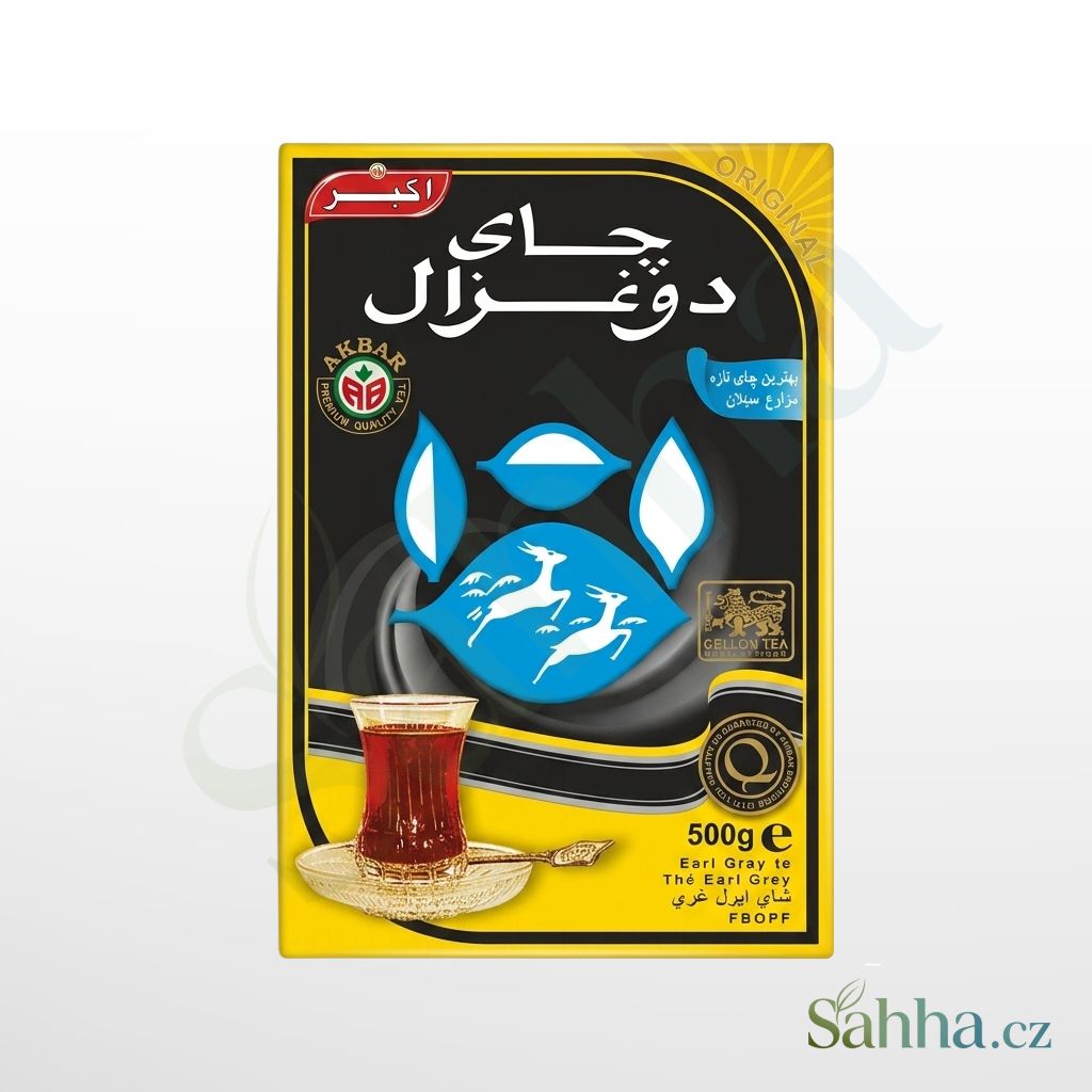Do Ghazal černý čaj Earl Grey 500 g – jemné lístky černého čaje s vůní bergamotu zblízka | دو غزال شاي إيرل غري 500غ – أوراق شاي ناعمة بعطر البرغموت الأصيل
