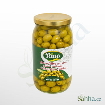 Zelené olivy Salkini extra 1000 g Rino, arabské olivy do salátů
