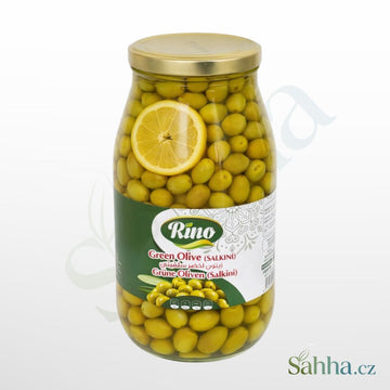 Zelené olivy Salkini extra 2800 g Rino, arabské olivy do salátů