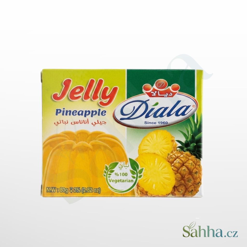 Diala želé s ananasovou příchutí 80 g – ananasové želé na dezerty a ovocné poháry | ديالى جيلي بنكهة الأناناس 80غ – لتحضير الحلويات وأكواب الفواكه

