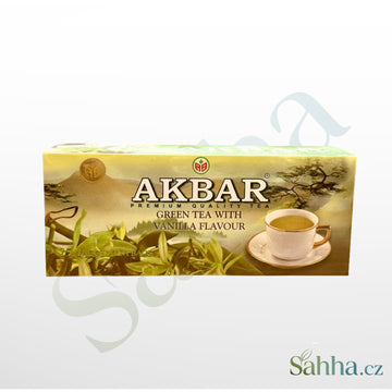 Akbar Zelený čaj s příchutí vanilky – 20 sáčků (37,5 g)