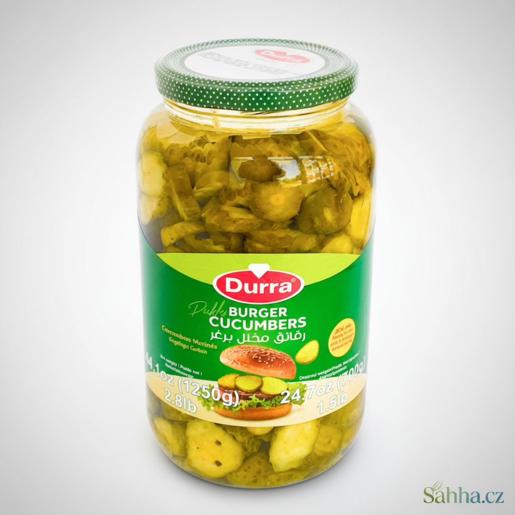 Plátky nakládaných okurek na burger Al Durra 1,25 kg