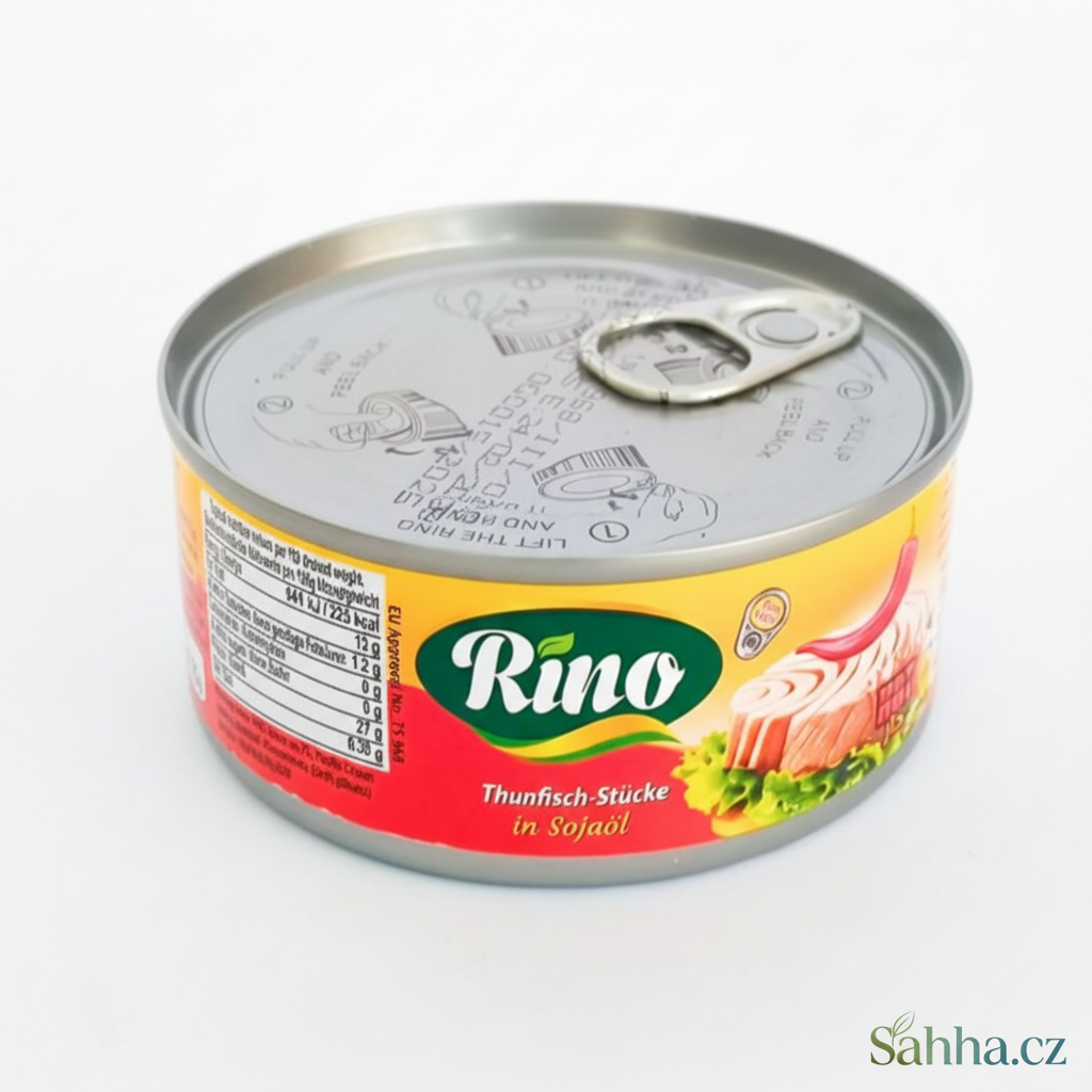 pálivý tuňák v oleji 160 g Rino s chilli konzervovaný rybí výrobek arabské a orientální potraviny