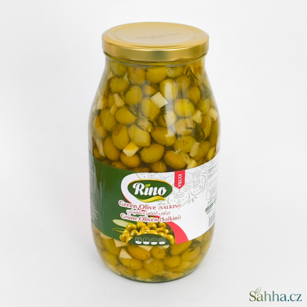 Zelené olivy Salkini Extra Rino 2 800 g