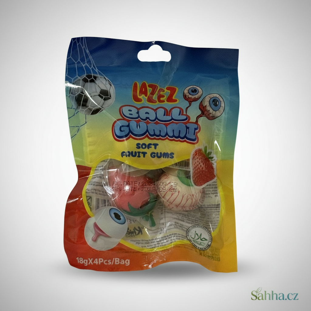 Lazez Ball Gummy – ovocné želatinové bonbony (4 kusy, 72 g)