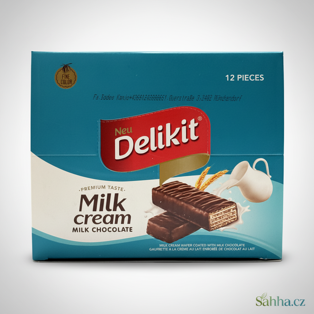 Delikit – oplatky s kakaovým krémem v mléčné čokoládě (12 kusů)