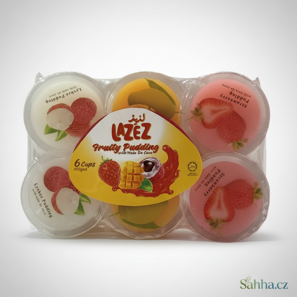 Lazez – ovocný pudink mix příchutí (6 kelímků, 600 g)