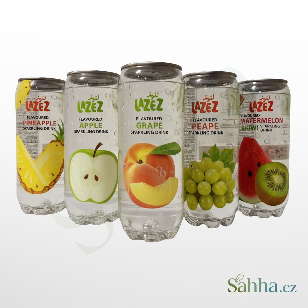 Ochucený sycený nápoj Lazez 330 ml, plechovka.