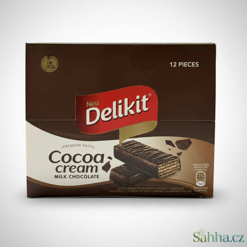 Delikit – oplatky s kakaovým krémem v mléčné čokoládě (12 kusů)