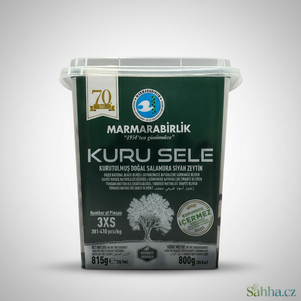 sušené černé olivy Kuru Sele 800 g Marmarabirlik arabské a orientální potraviny