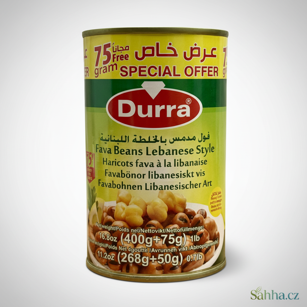 Fava fazole (foul medames) s libanonskou směsí – Al Durra (400 g + 75 g zdarma)