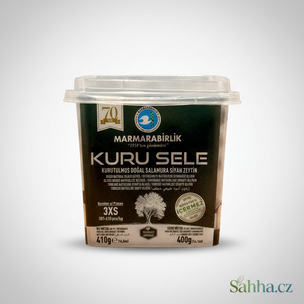 Sušené černé olivy (Kuru Sele) – Marmarabirlik (400 g)