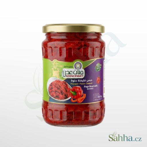 Adencennet sladká paprika pasta 550 g – jemná papriková pasta na omáčky, marinády a vaření | جنات عدم معجون فلفل حلو 550غ – للصلصات والتتبيلات والطبخ